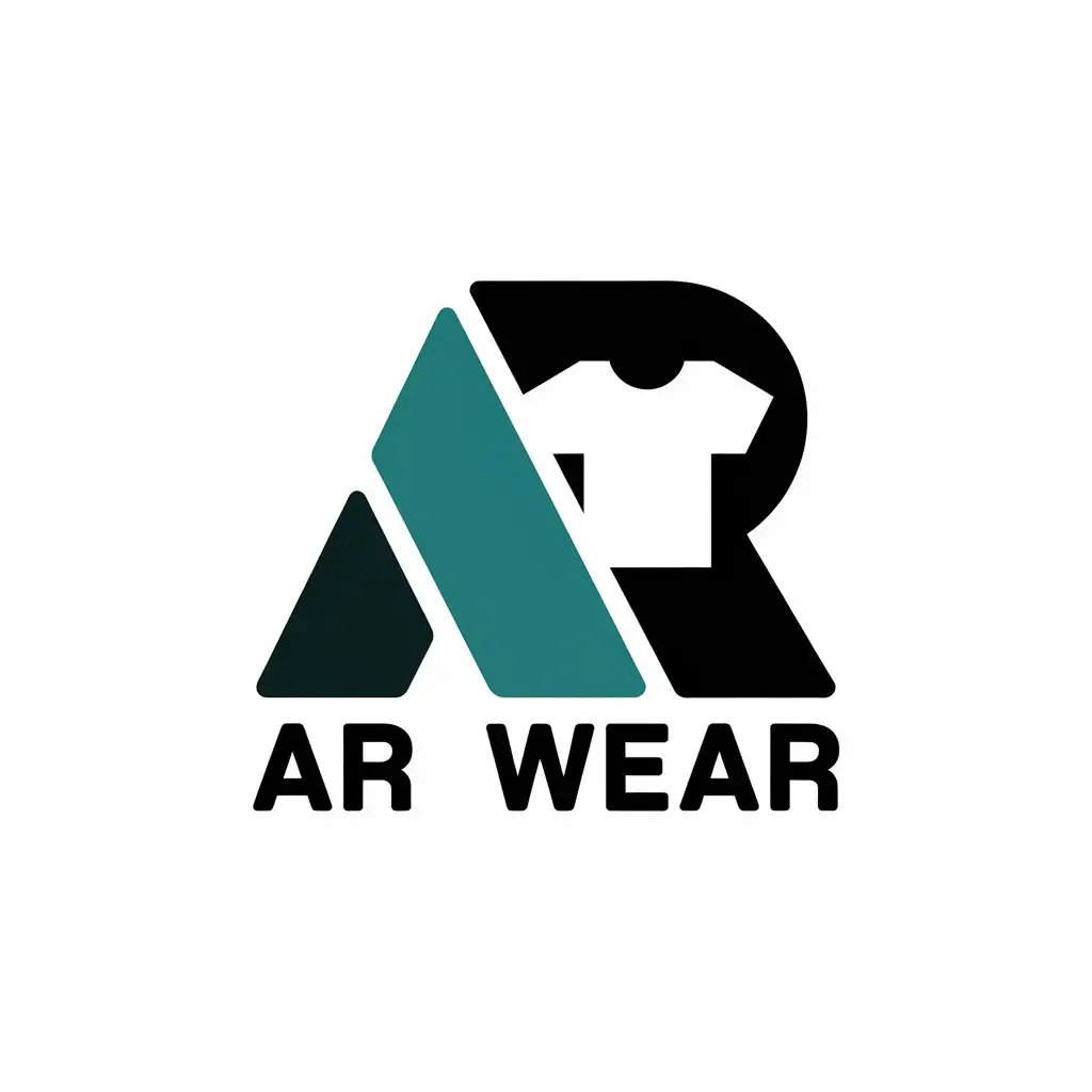 LOGO Design for AR Wear Vector Tshirt Symbol for Retail Industry with Clear Background