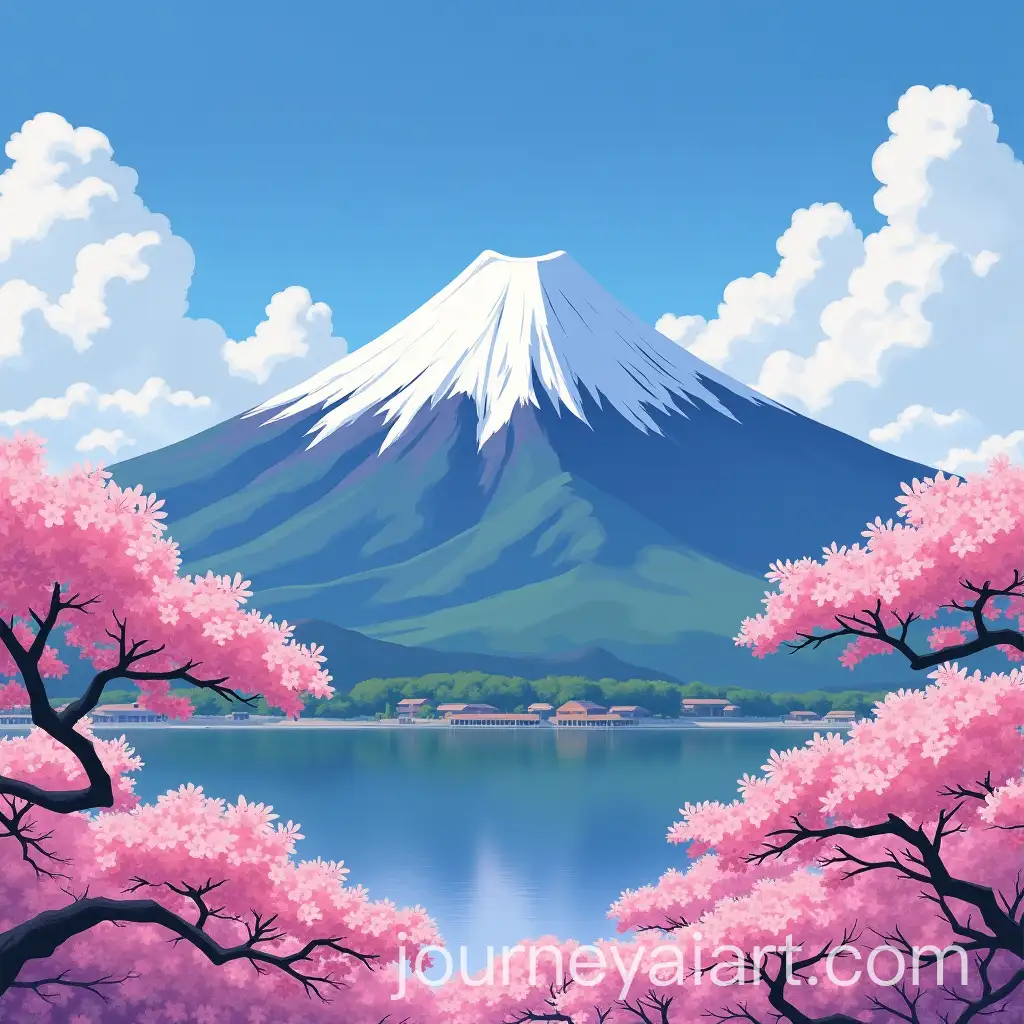 Mount-Fuji-with-Sakura-Blossoms-in-90s-Retro-Anime-Style