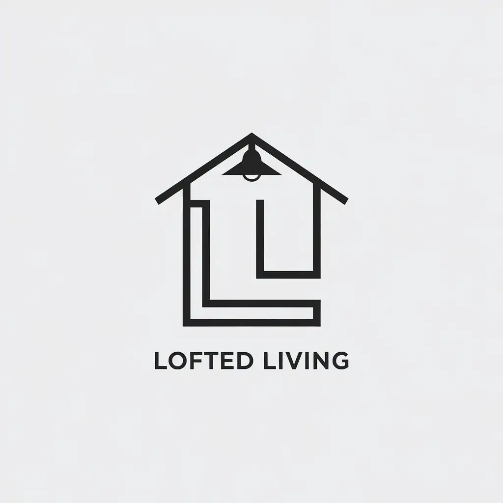 LOGO Design for Lofted Living Minimalist House Lamp with LL Initials for Home Decor