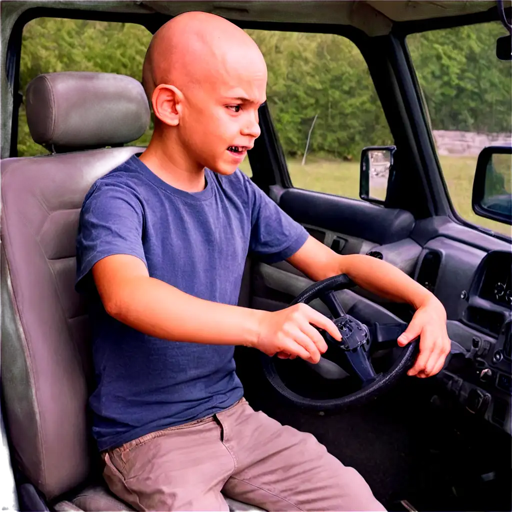 Bald-Boy-Driving-Truck-PNG-Image-Dynamic-Illustration-of-Youthful-Adventure