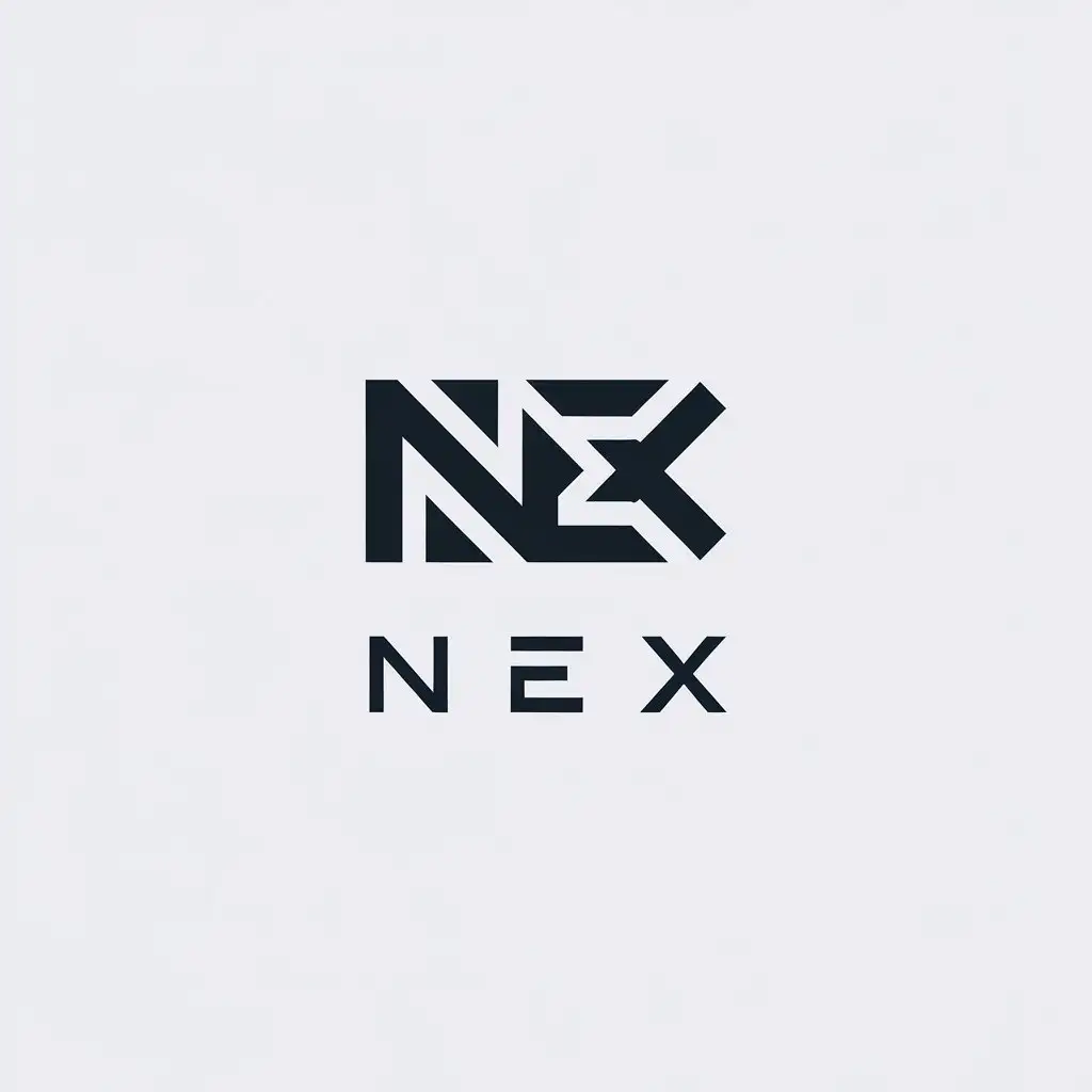 LOGO Design for NEX Minimalistic Vector Logo with N E and X Symbols for the Entertainment Industry