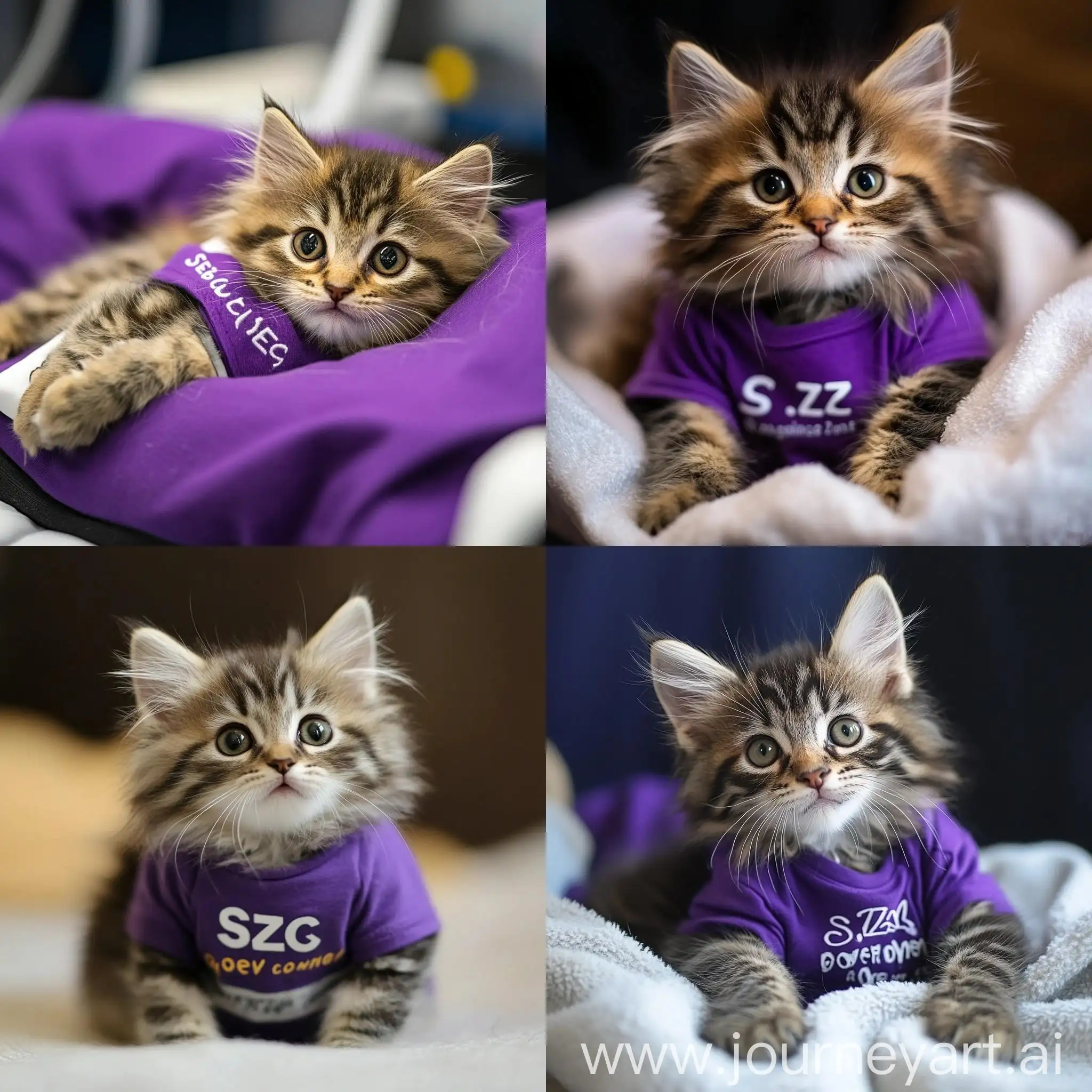 Adorable-Kitten-in-Purple-SEZ-TShirt-Donates-Blood