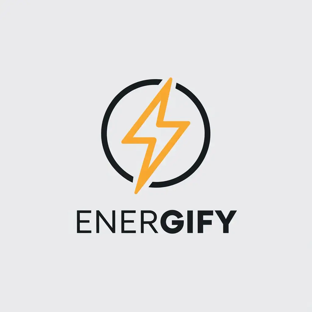 LOGO Design for ENERGIFY Minimalistic Electric Symbol for Technology Industry