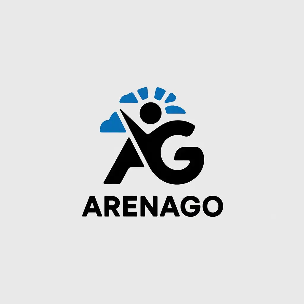 LOGO Design for ArenaGo Minimalistic AG Symbol for Sports Fitness Industry