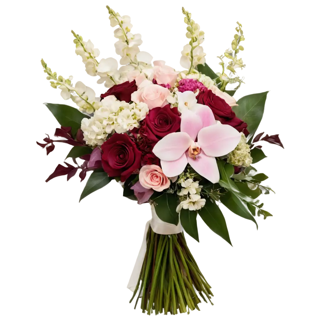 Luxurious-Wedding-Bouquet-PNG-Elegant-Pink-Burgundy-and-White-Orchids-for-Special-Occasions