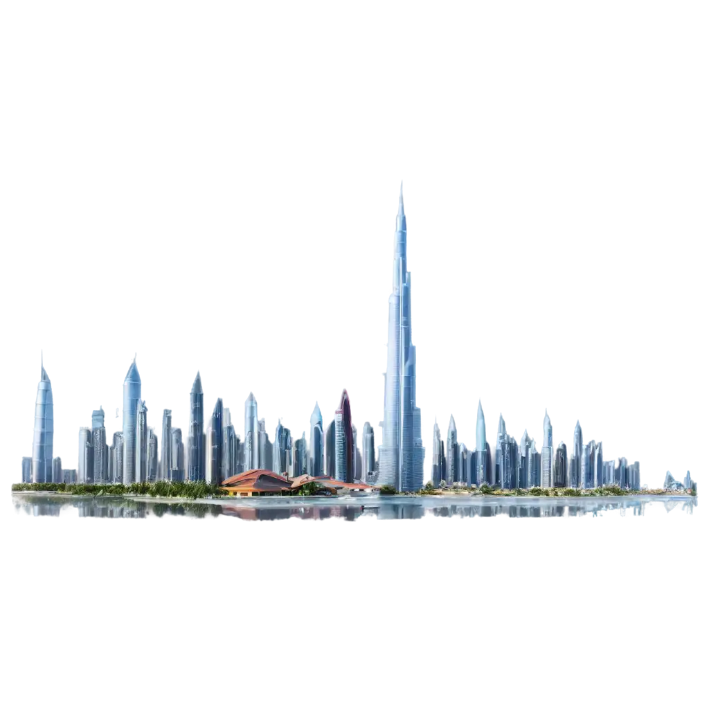 Futuristic-Dubai-Skyline-with-Business-Networking-in-PNG-Format-Symbolizing-Progress-and-Innovation