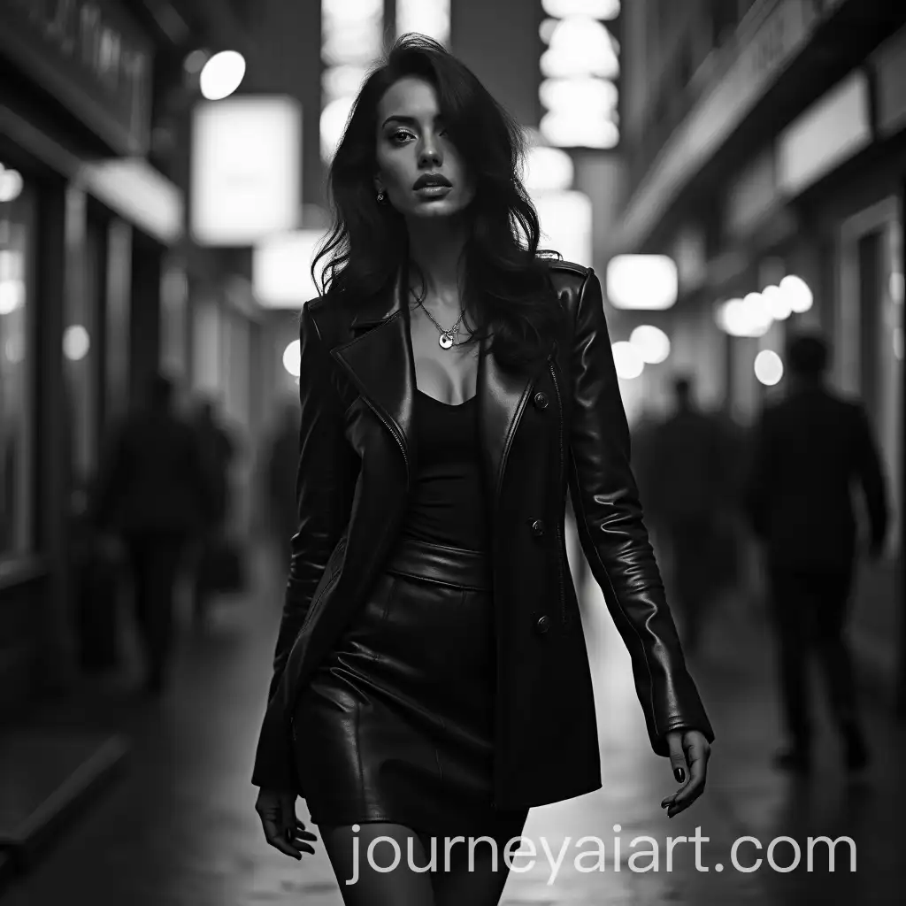 Elegant-Woman-in-Leather-with-High-Heels-in-a-Cinematic-Noir-Setting