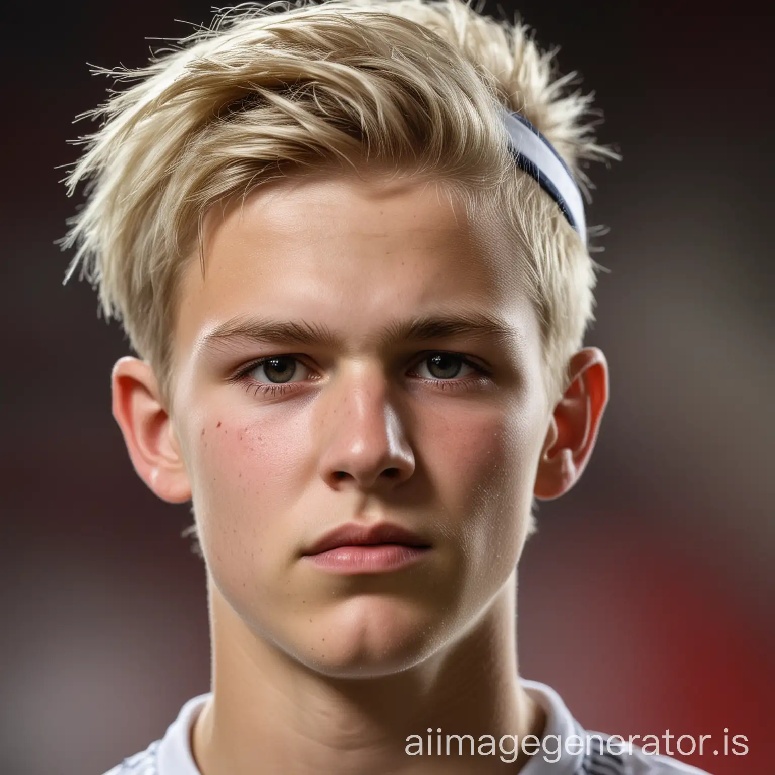 CloseUp-Portrait-of-a-Determined-17YearOld-Danish-Soccer-Player-with-Fair-Hair-and-Headband