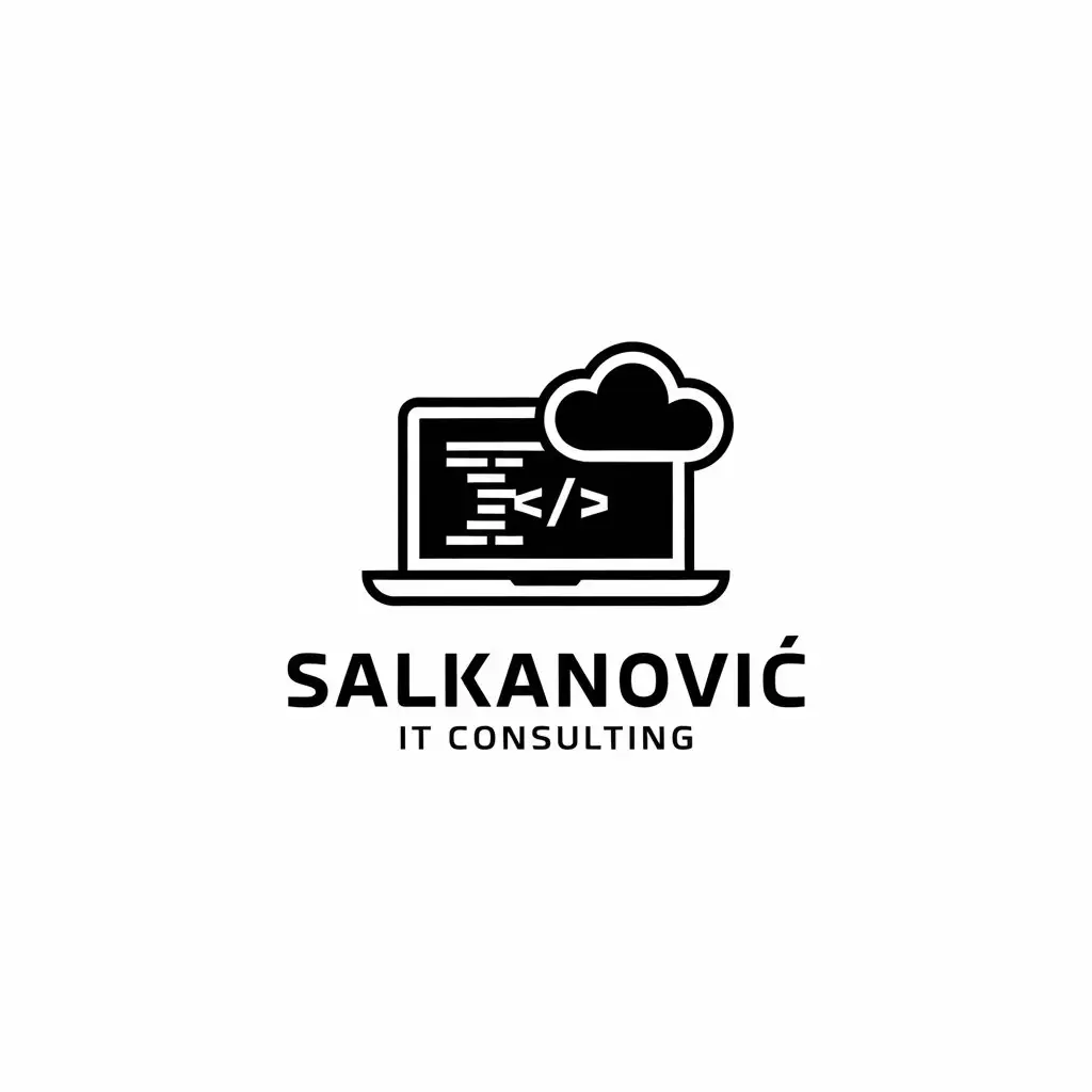 LOGO Design For Salkanovic IT Consulting Clean Professional Abstract Symbol for Technology Industry