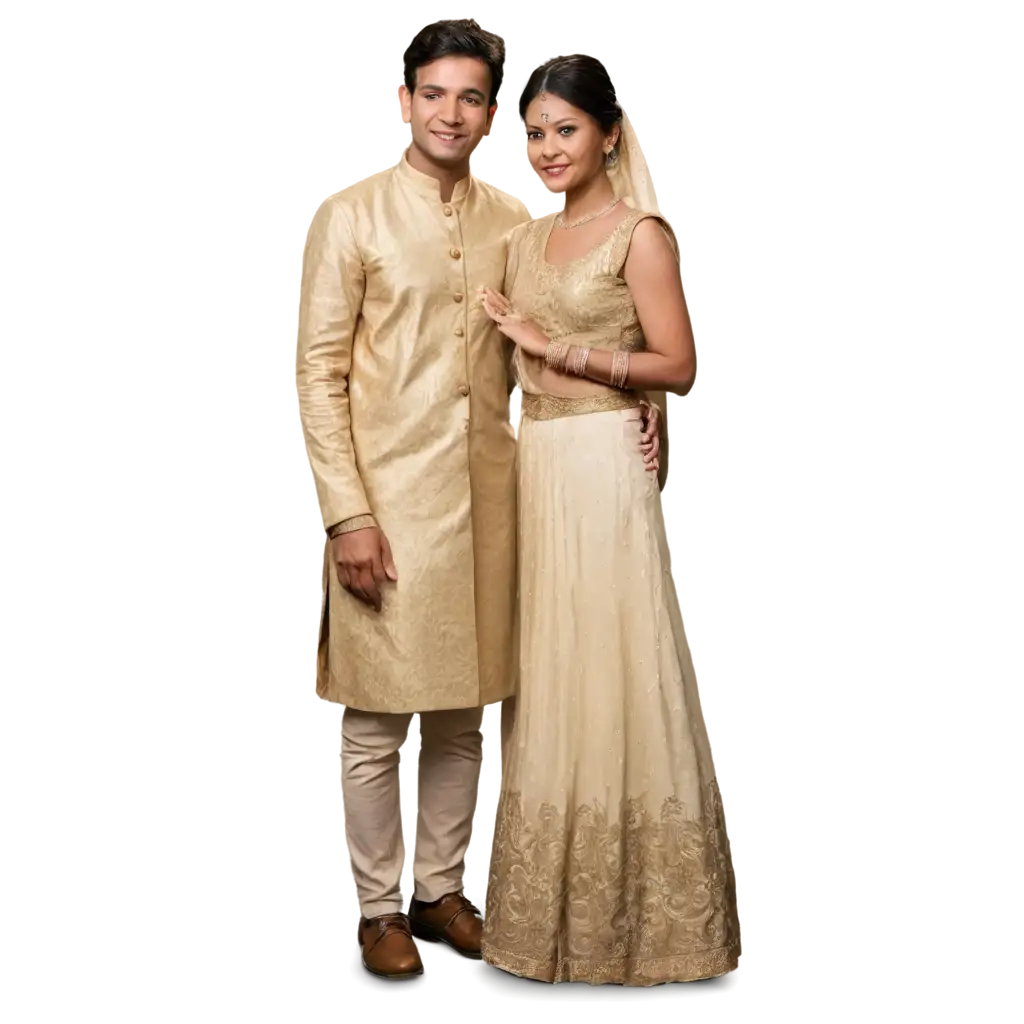 Indian-Married-Couple-PNG-Image-HighQuality-and-Versatile-Visual-Asset-for-Various-Uses