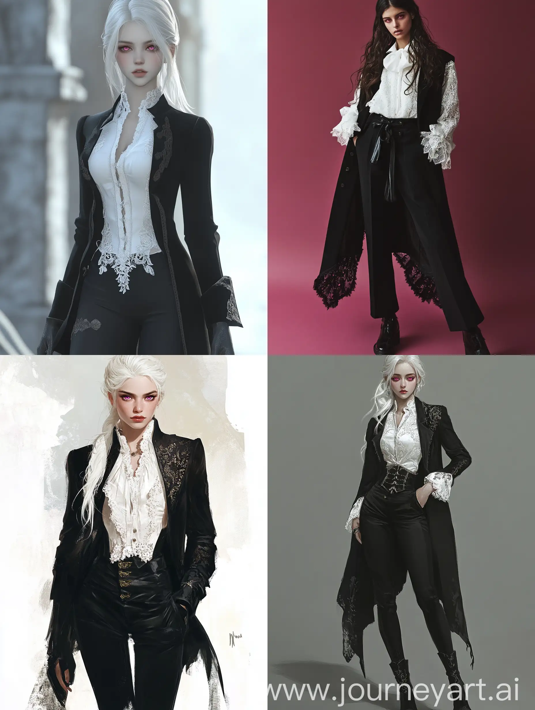 Mystical-Character-with-Silvery-Tail-and-Pink-Pupils-in-Elegant-Attire