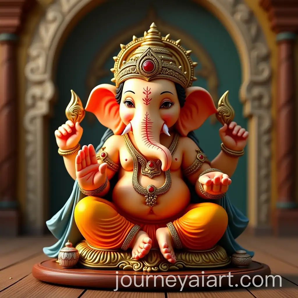 Lord-Ganesha-Idol-in-Traditional-Cultural-Setting