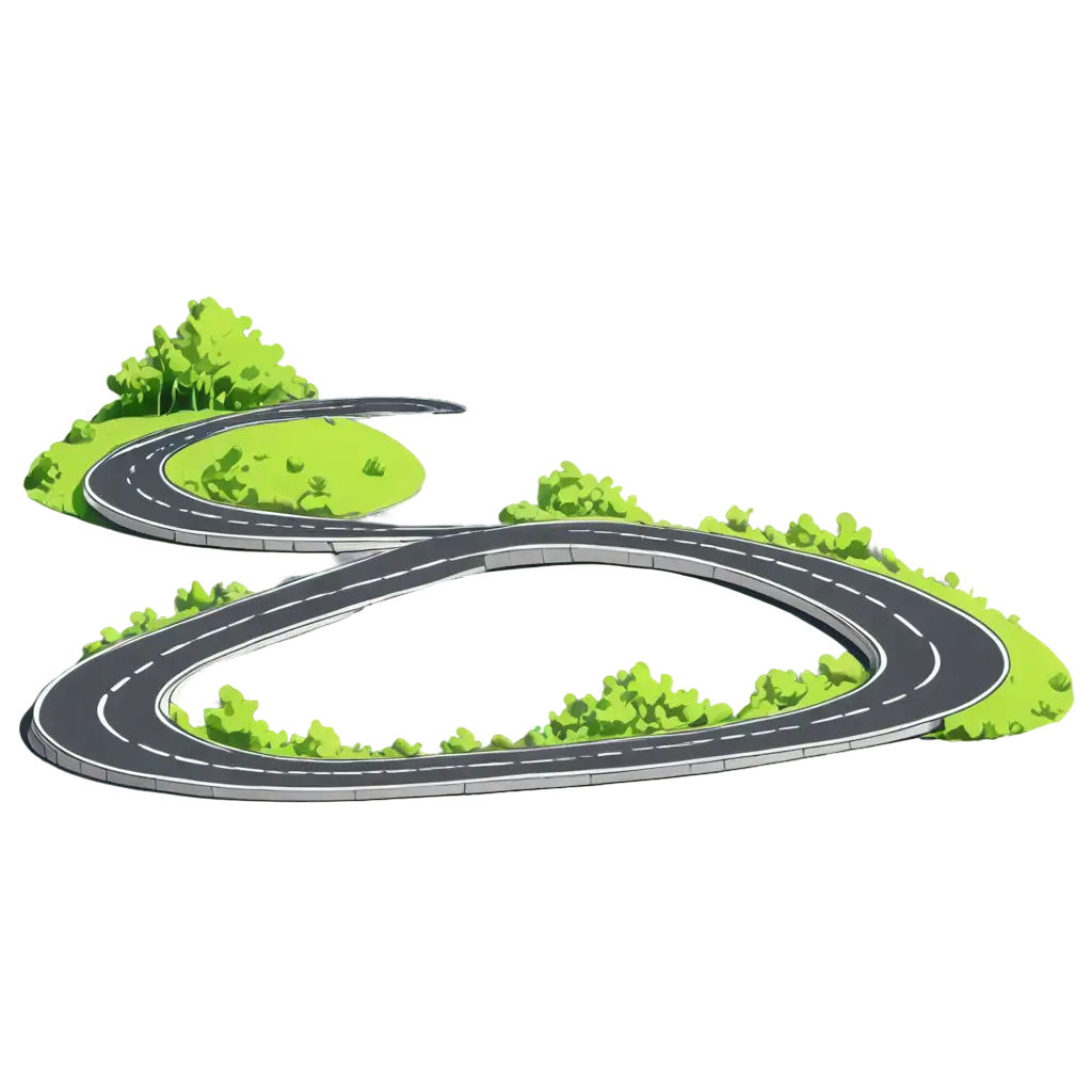 Curvy-Roads-in-Cartoon-Style-PNG-Image-for-Dynamic-and-Playful-Designs