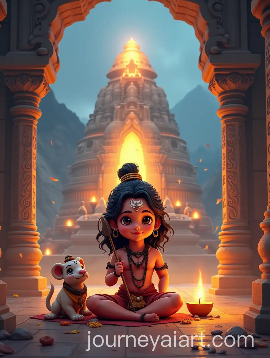 ChibiStyle-Lord-Shiva-in-a-Sacred-Temple-Scene-with-Divine-Energy