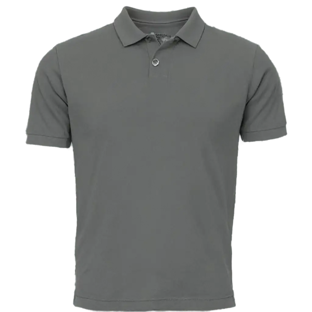 HighQuality-Grey-Color-Polo-TShirt-PNG-Image-Front-and-Back-View-for-Versatile-Usage