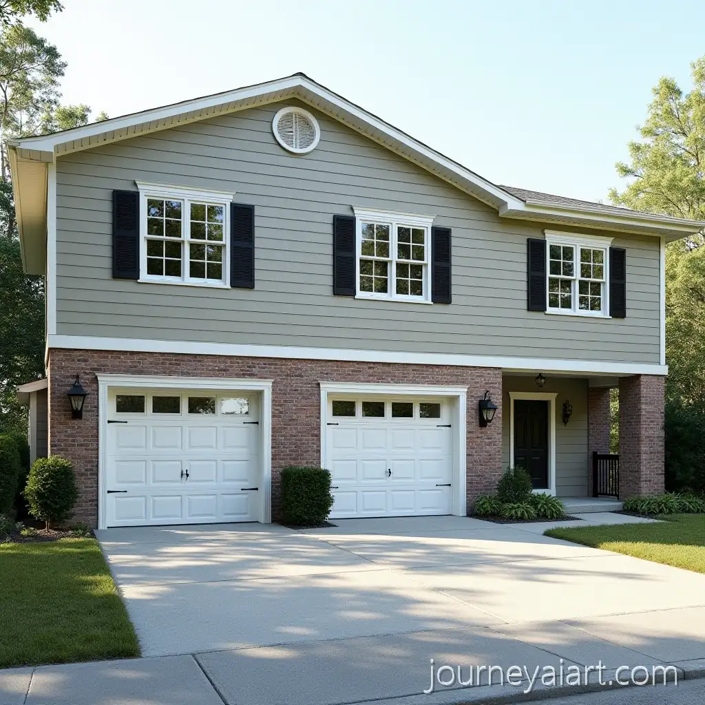 Modern-Duplex-Home-with-Two-Garages-and-WindowedAI-Image-Prompt-Expansion-Doors