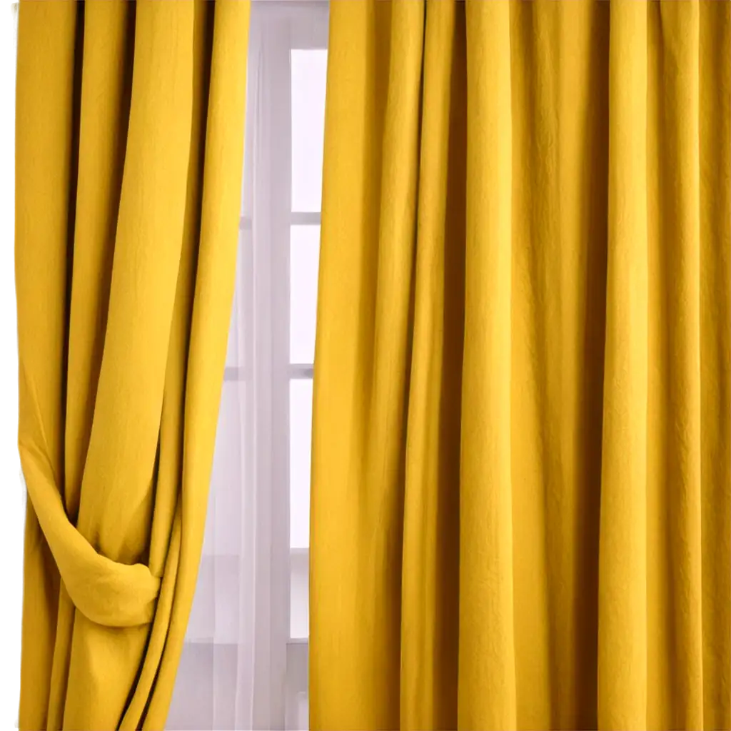 Yellow-Curtains-PNG-Image-HighQuality-Transparent-File-for-Versatile-Usage