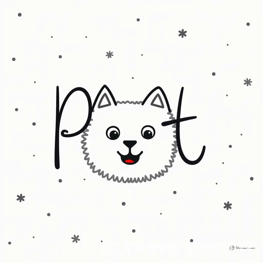 Minimal-Black-and-White-Typography-Pattern-with-Pet-Design