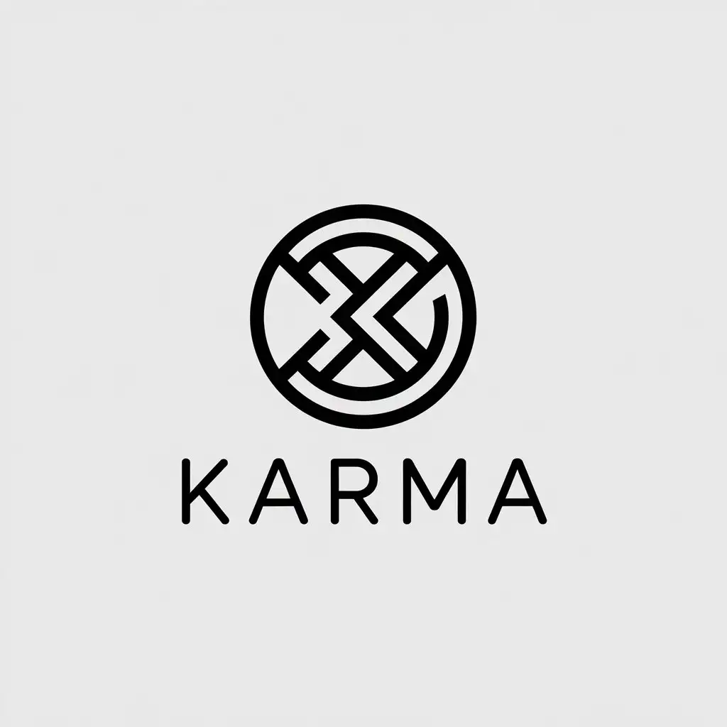 LOGO Design for Karma Modern Business Logo with Clear Background