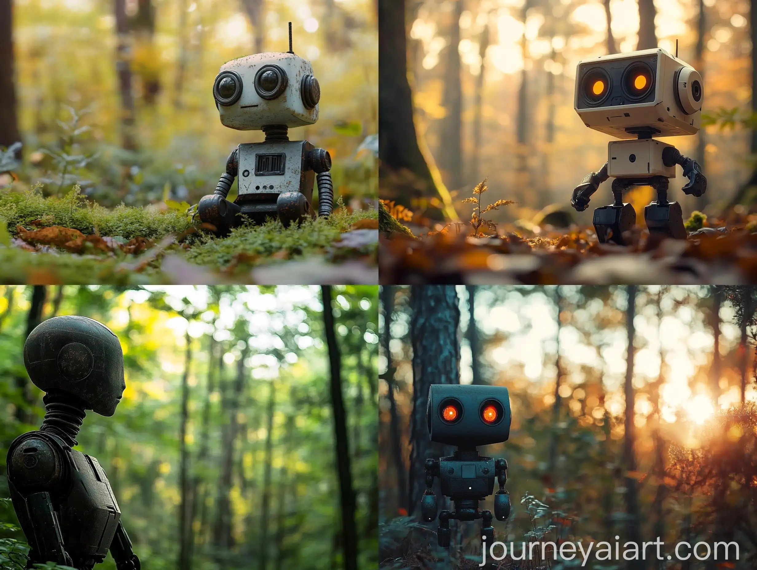 Futuristic-Robot-in-Forest-Setting-with-Bokeh-Effect