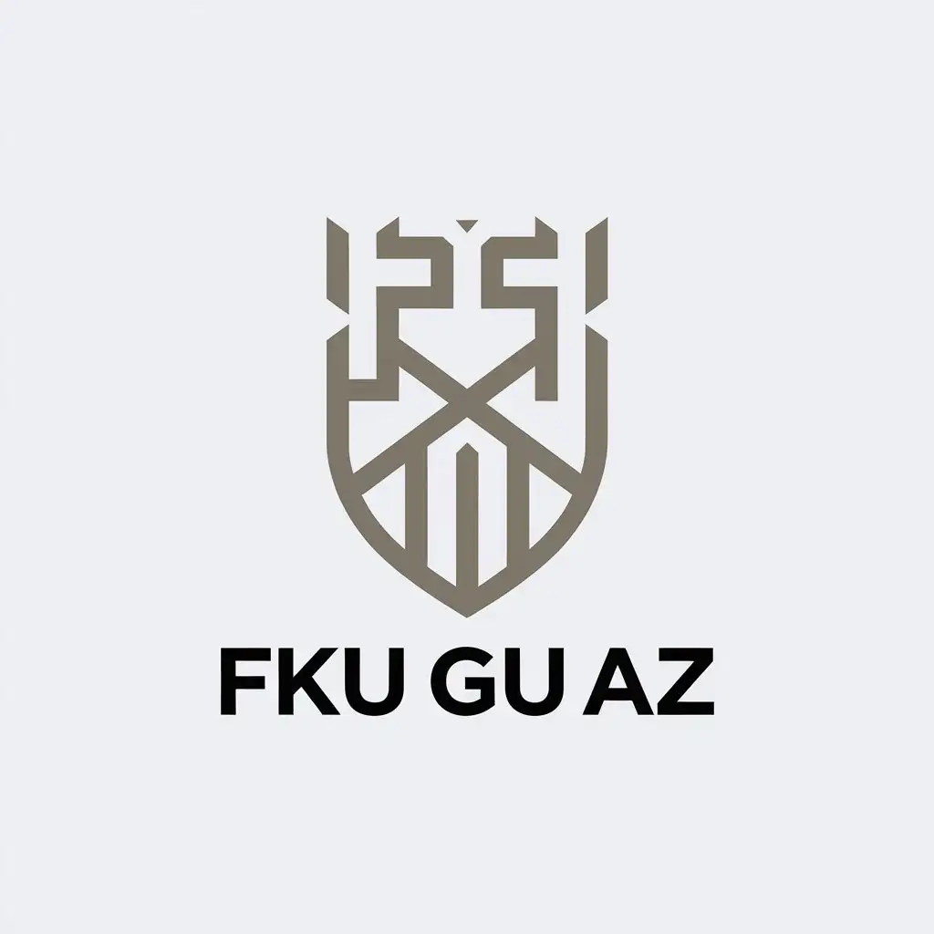 LOGO-Design-for-FKU-GU-AZ-Minimalist-Shield-Emblem-with-Clear-Background