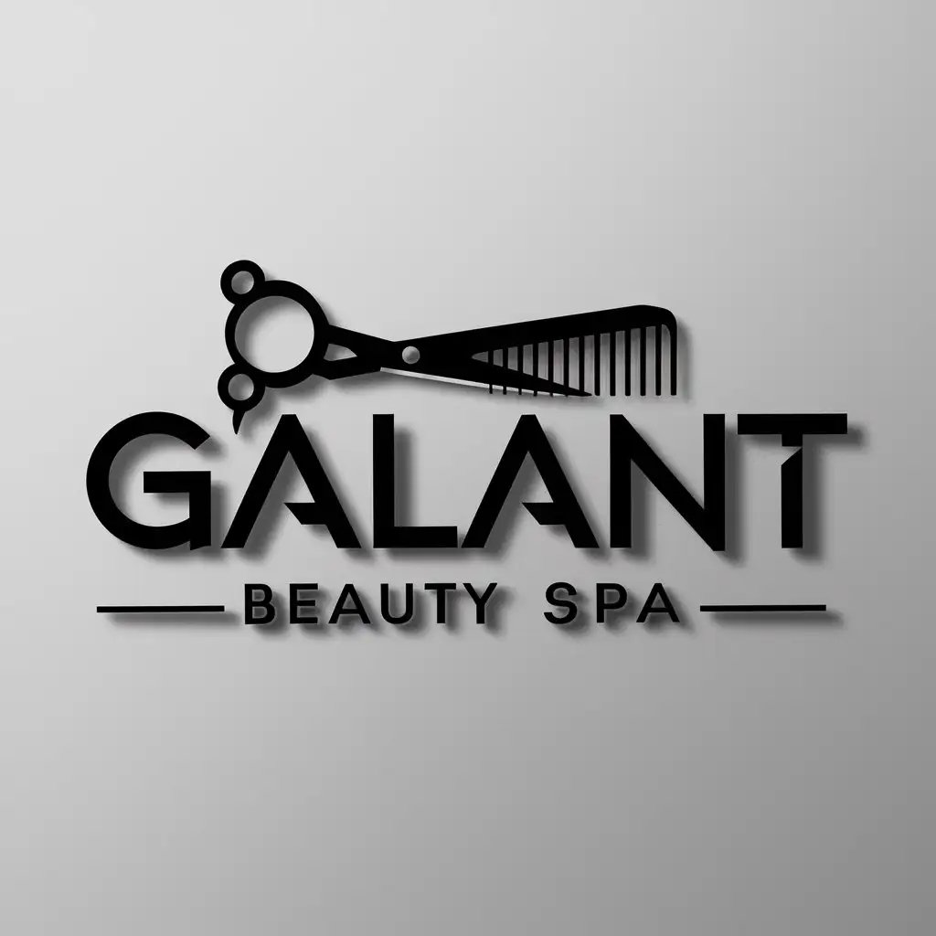 LOGO-Design-for-GALANT-Elegant-Scissors-Comb-Symbol-for-Beauty-Spa-Industry