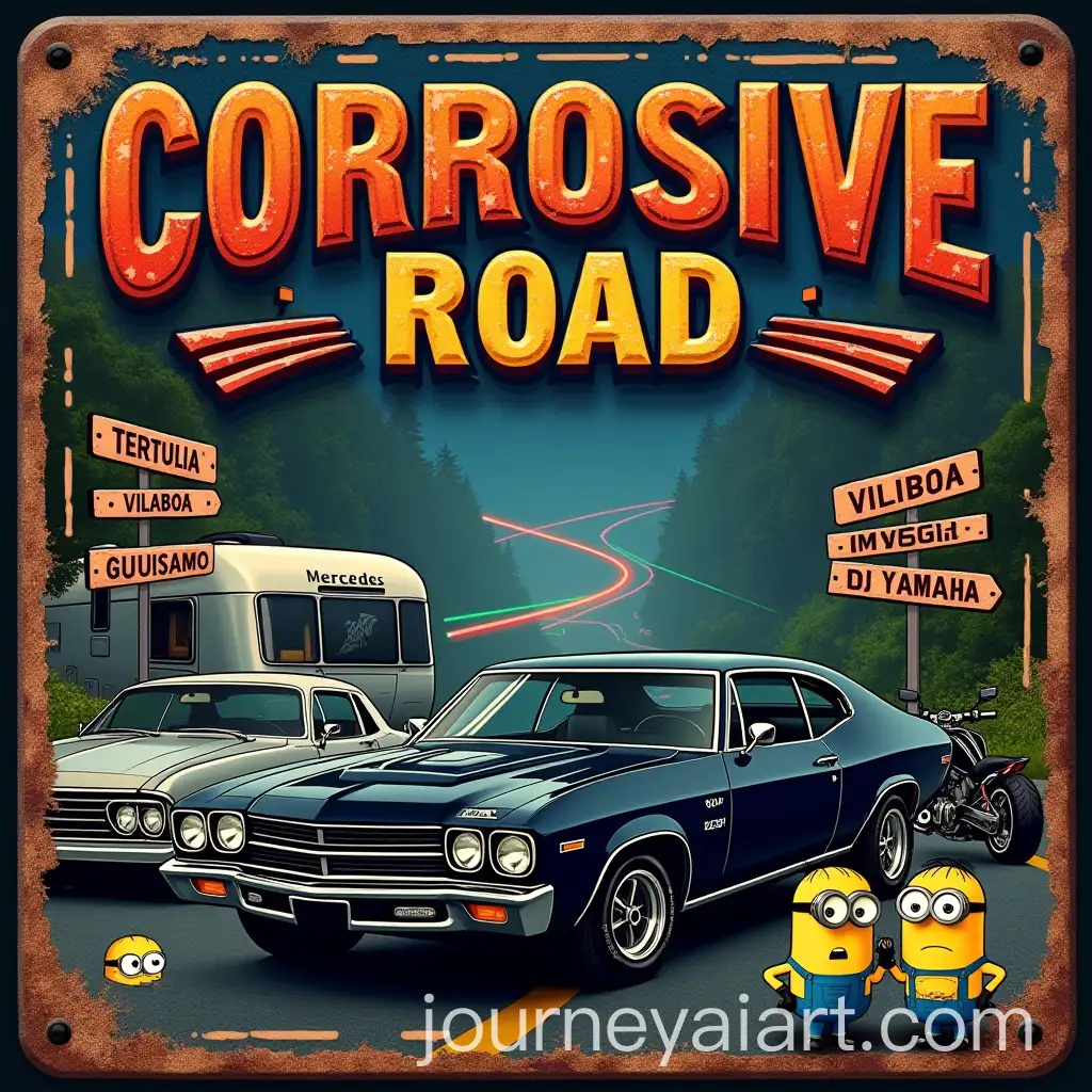 Vintage-Metal-Garage-Sign-with-VehiclesAI-Art-Prompt-Expansion-and-Party-Vibes