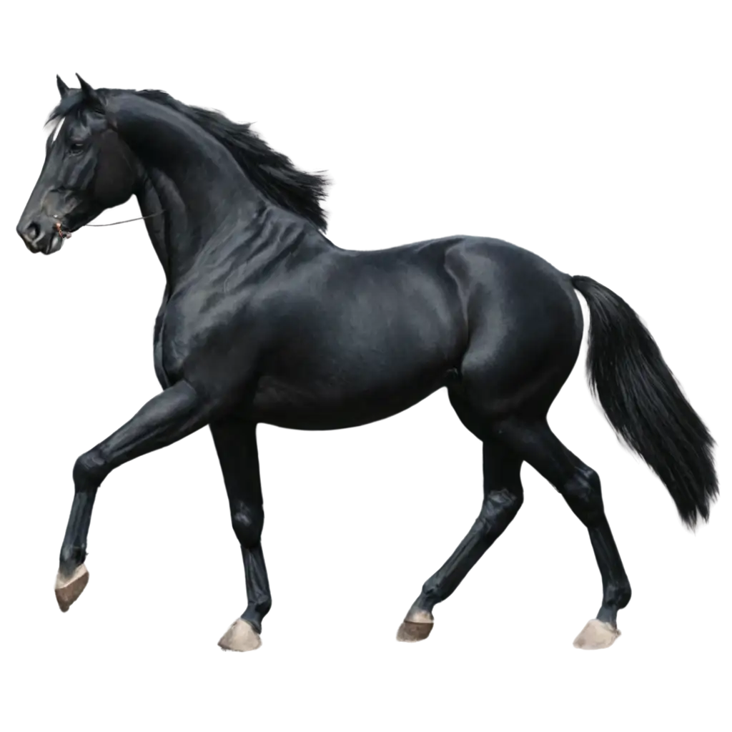 a black horse