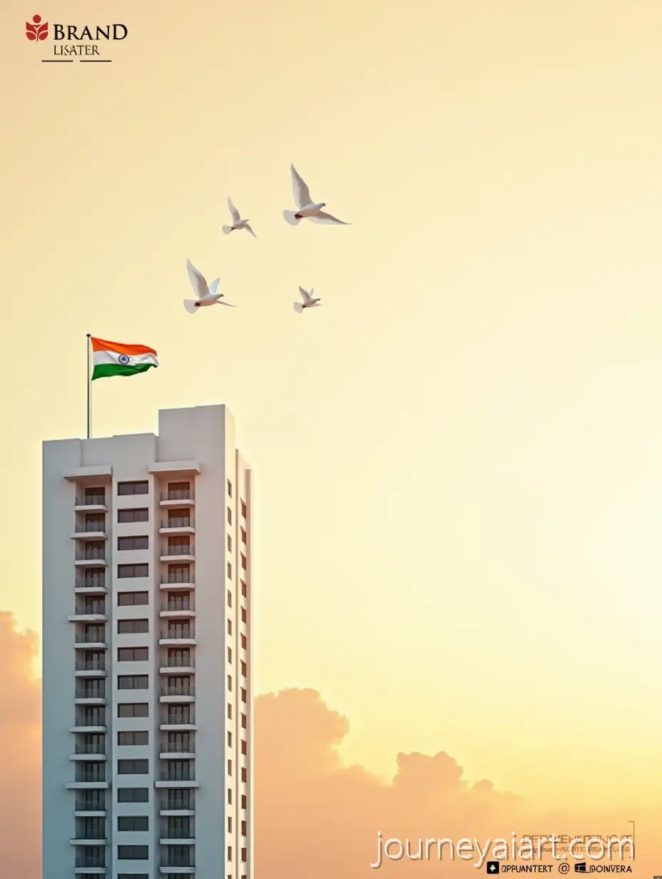 Modern-Real-Estate-Building-with-Indian-Flag-and-DIndependence-Day-Real-Estateoves-for-Independence-Day-Celebration