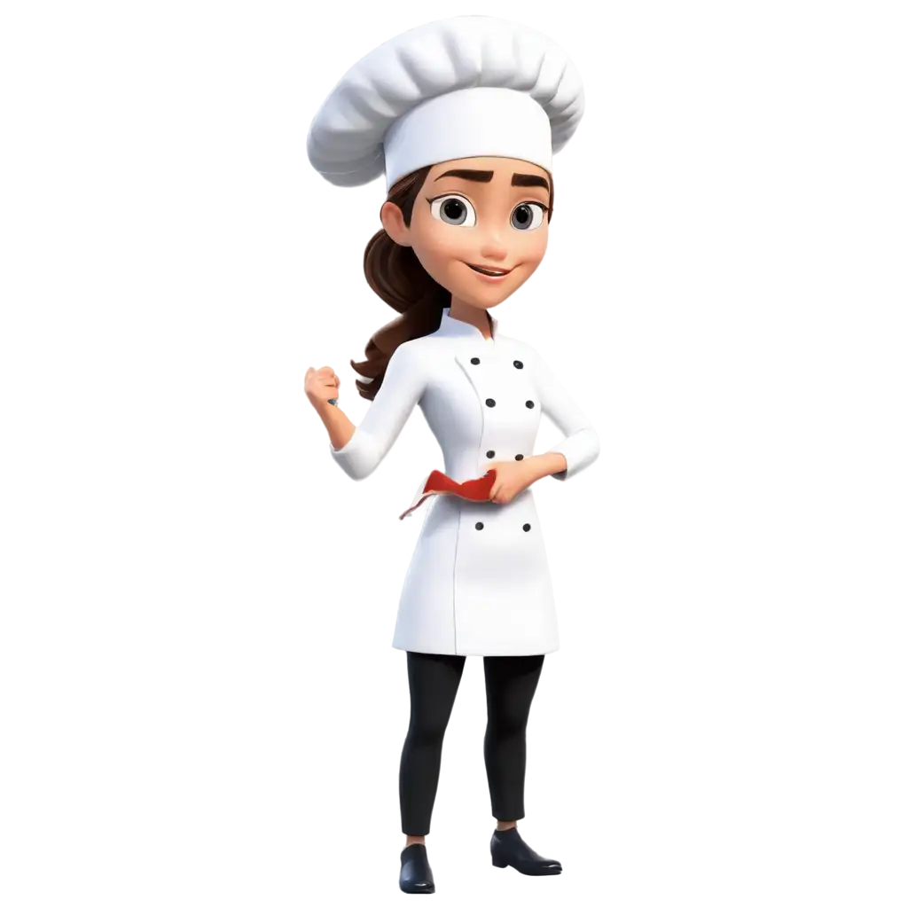 animated female chef