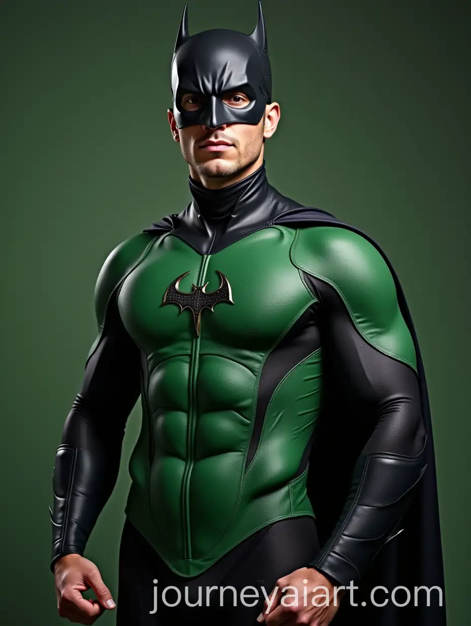 Man-in-Green-Superhero-Costume-with-Black-Accents