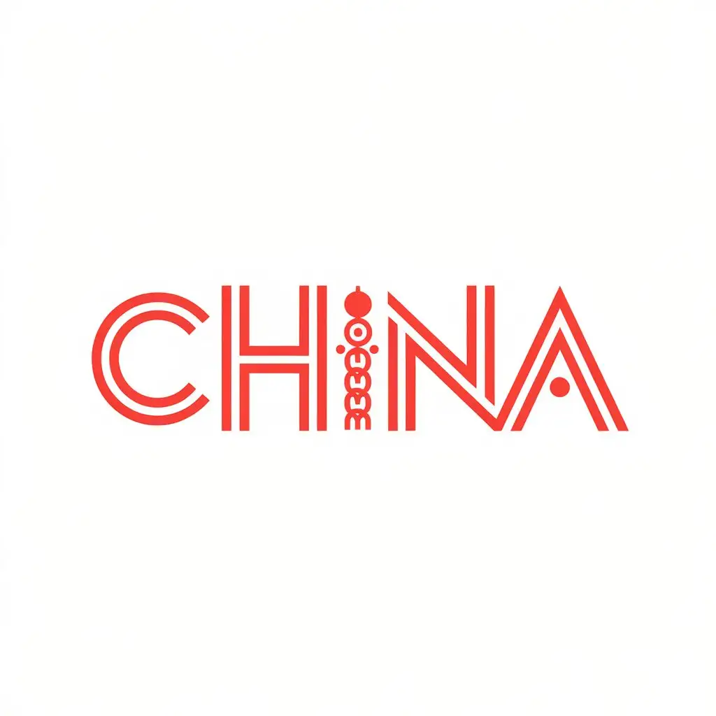 LOGO Design for CHINA Minimalist Red Letters for Travel Industry