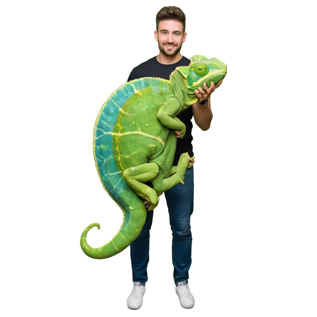 Realistic-Chameleon-Head-on-Man-PNG-Image-for-Stunning-Visuals