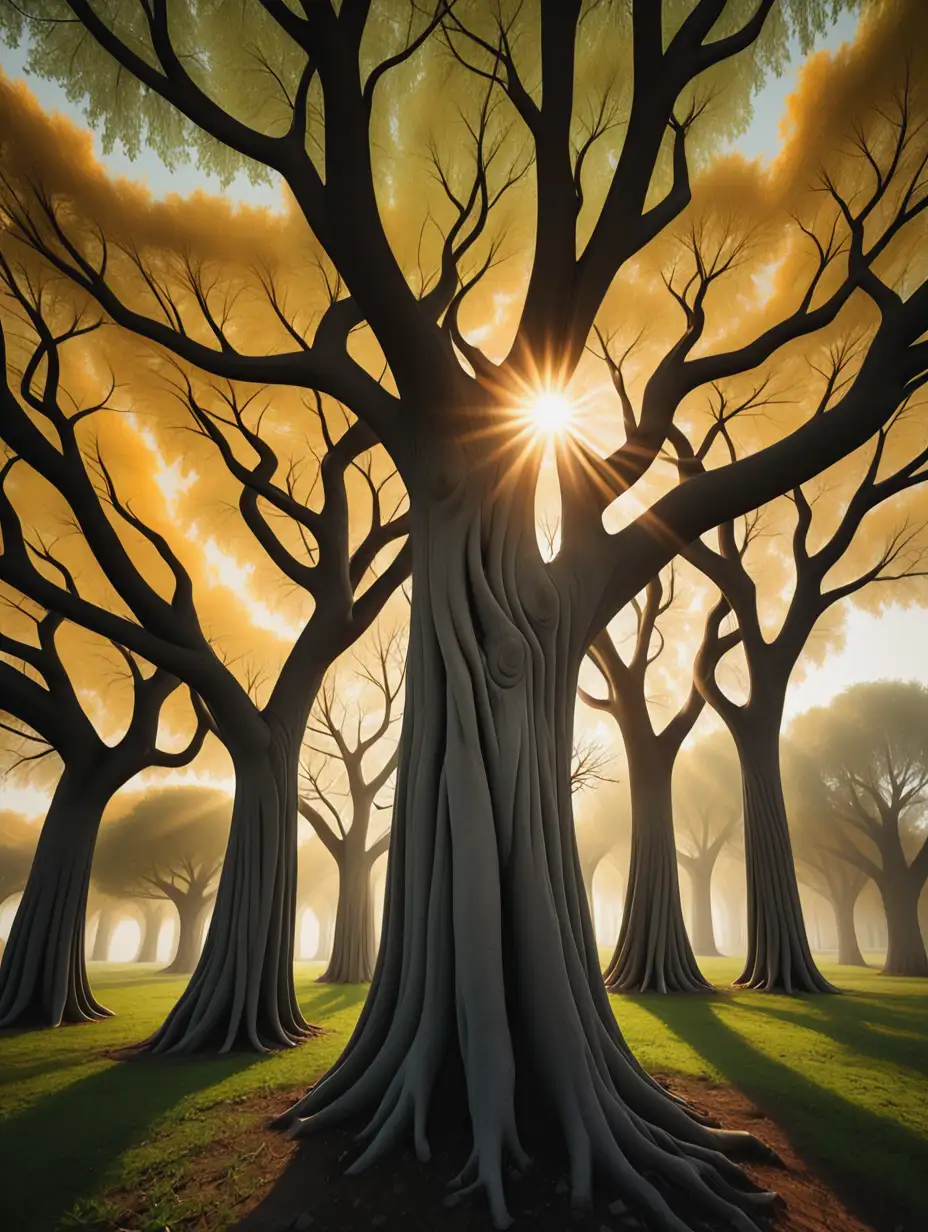 Intertwined-Trees-Reaching-for-the-Sun-in-a-Forest