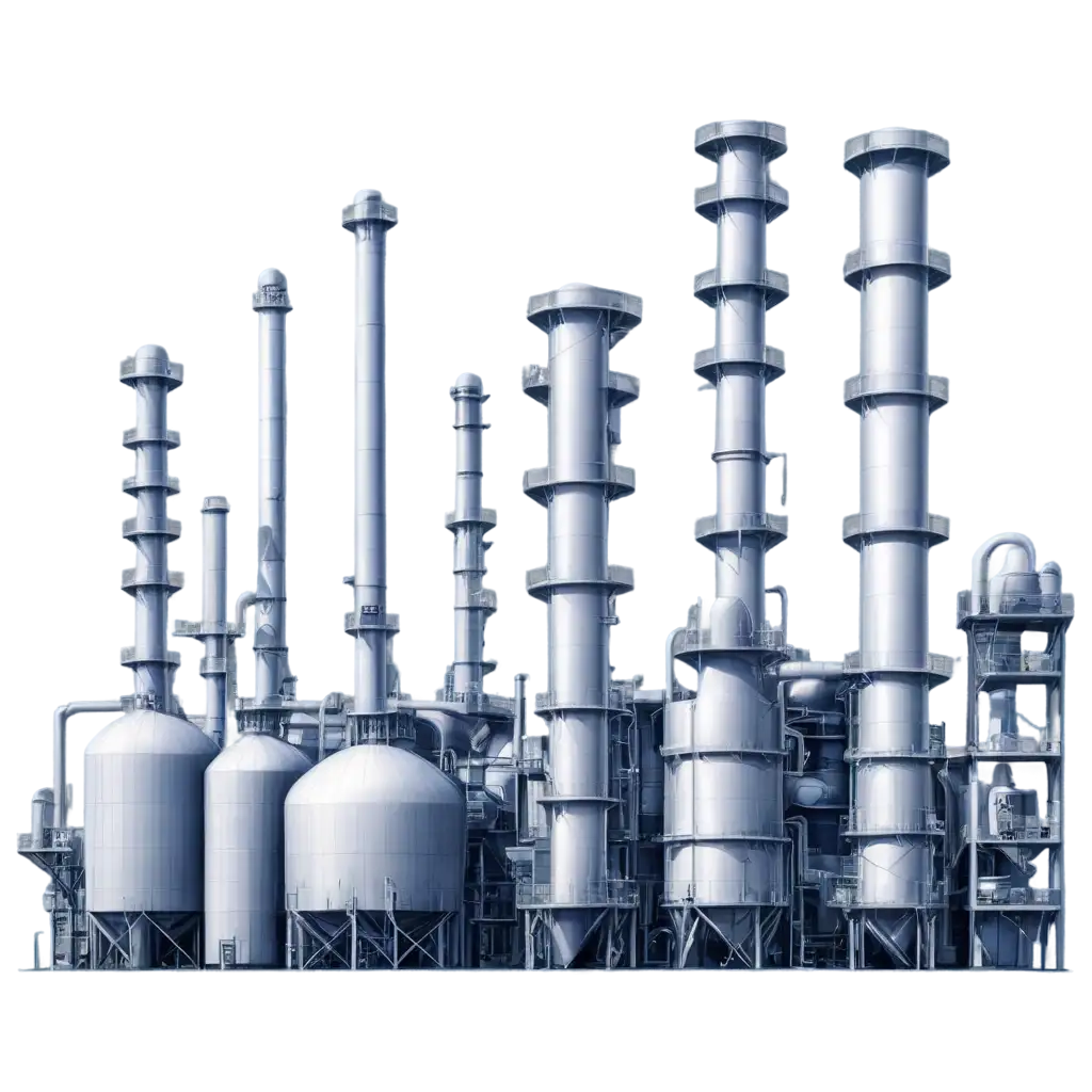 Futuristic-Chemical-Industry-Scene-PNG-HighTech-Factory-with-Storage-Tanks-Distillation-Columns-and-Pipelines