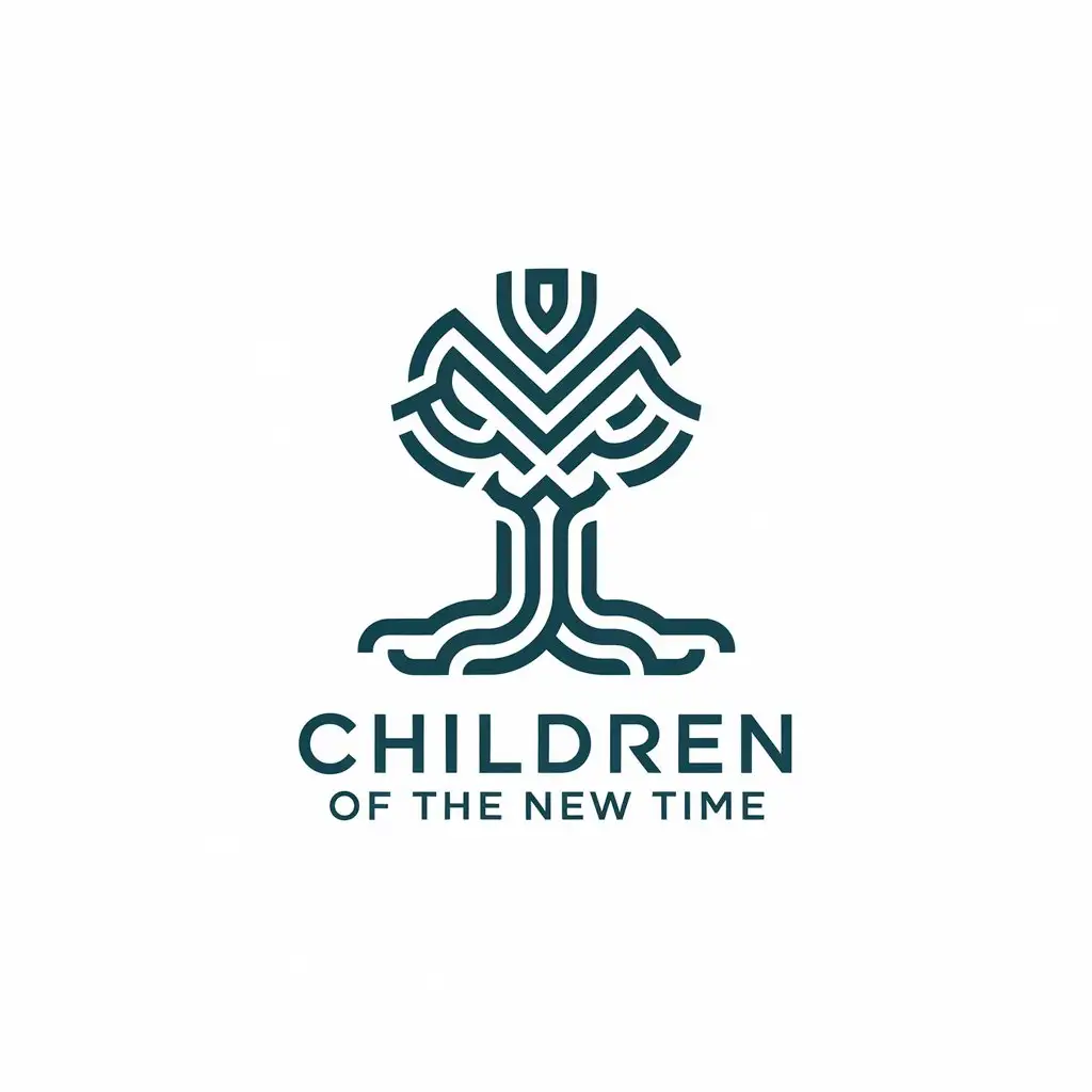 LOGO Design for Children of the New Time Modern Complex Vector with Clear Background