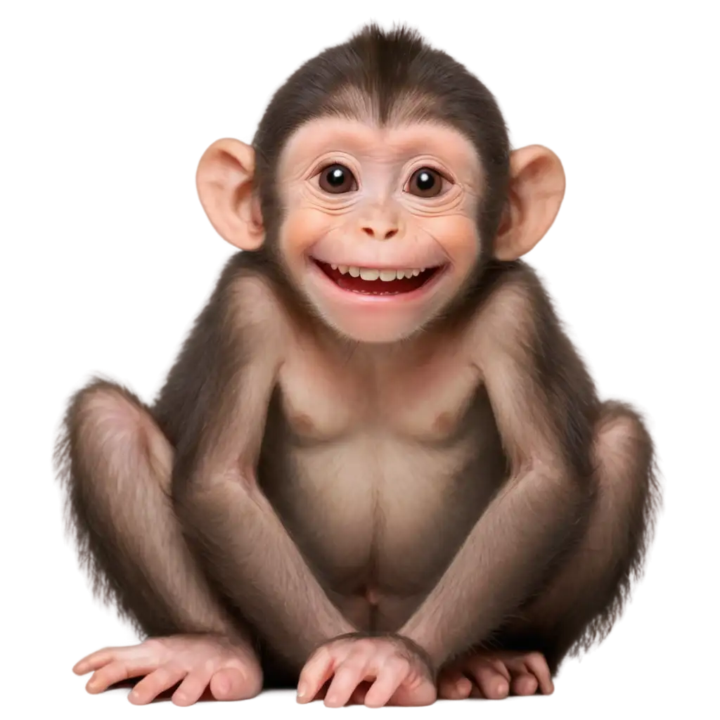 Delicate-Little-Monkey-with-Head-on-Arms-PNG-Image-for-Online-Presence