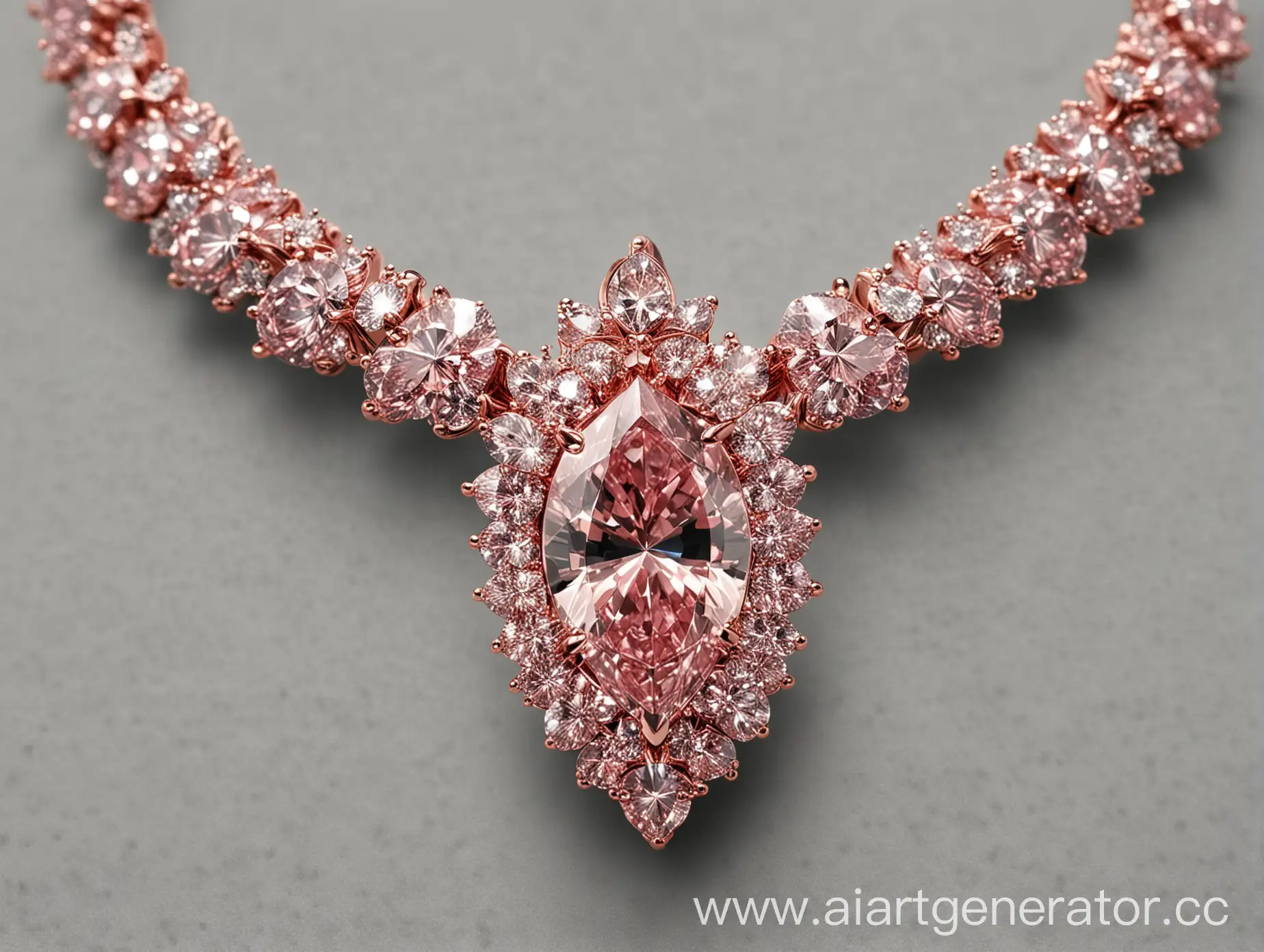 Luxurious-Pink-Diamond-Drop-Necklace