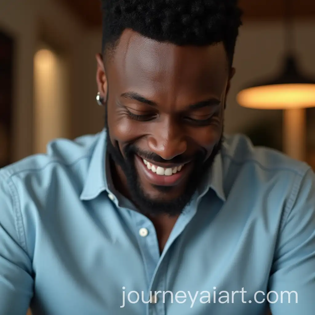 CloseUp-Portrait-of-a-Smiling-Black-Man-in-Cozy-Living-Room