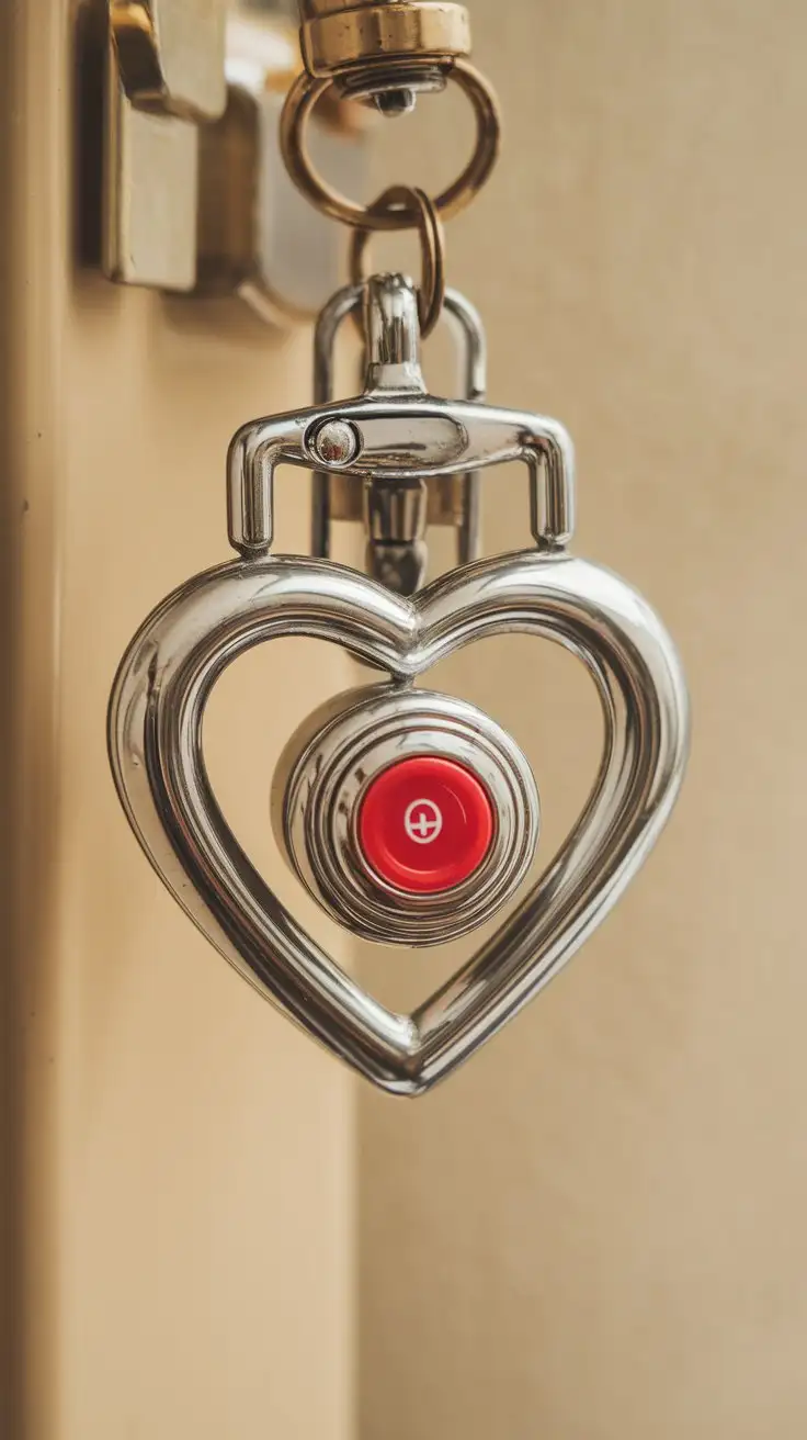 Beautiful Safety Alarm Keychain in Elegant Setting