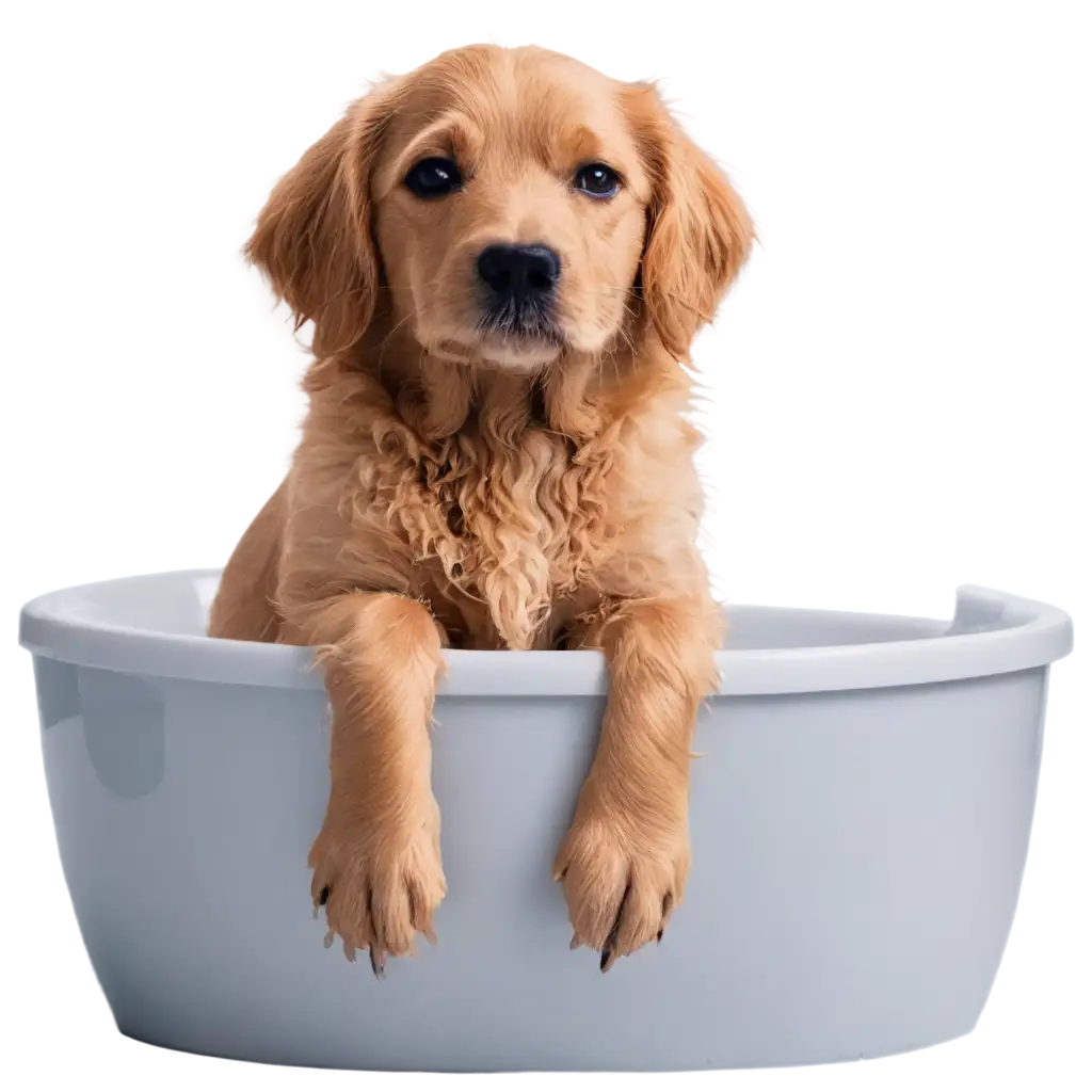 Adorable-Dog-Taking-a-Bath-HighQuality-PNG-Image-for-Online-Use