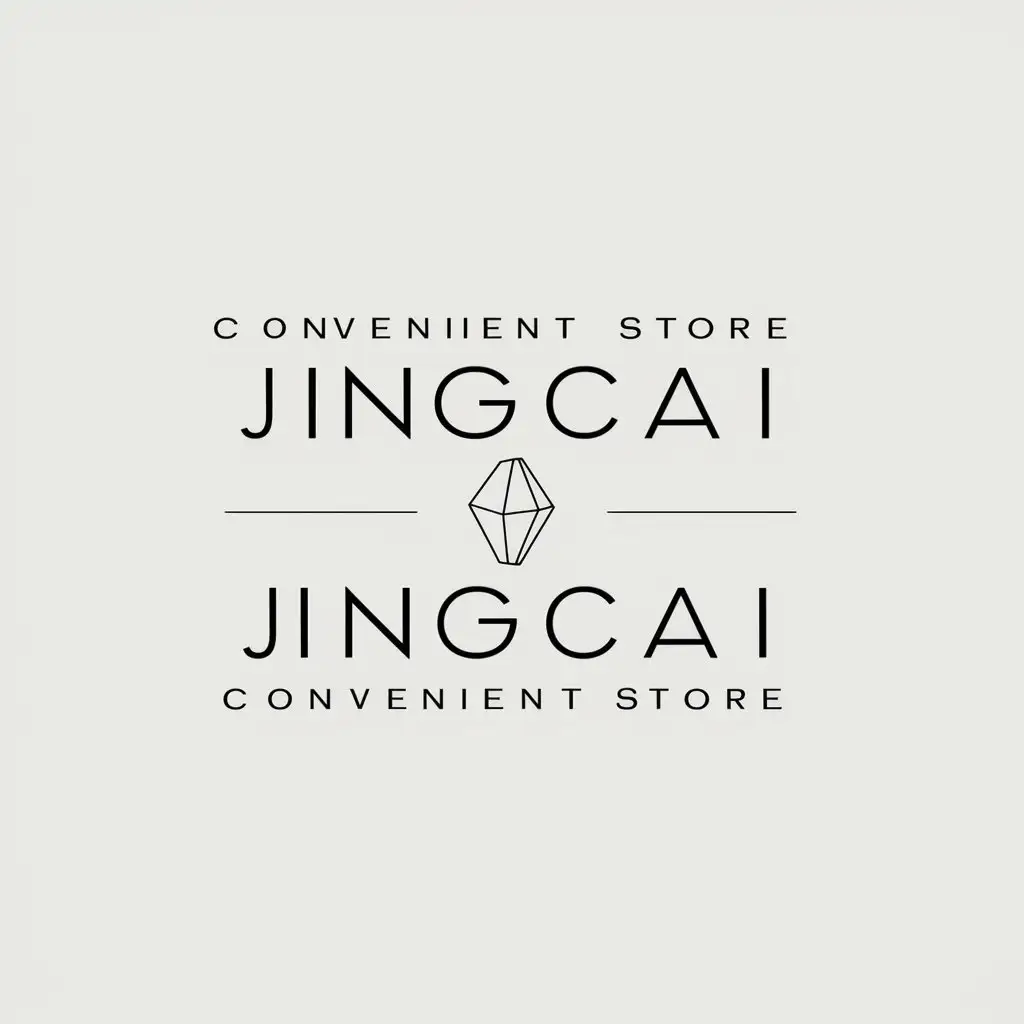 LOGO-Design-For-Jingcai-Convenient-Store-Quartz-Symbol-in-Minimalistic-Style-for-the-Religious-Industry