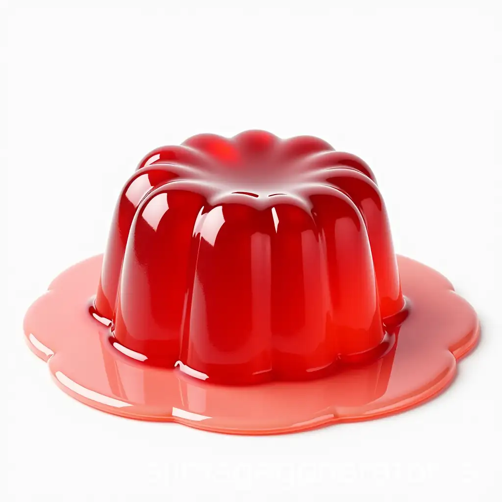 Red-Gelatin-Dessert-Isolated-on-Transparent-Background