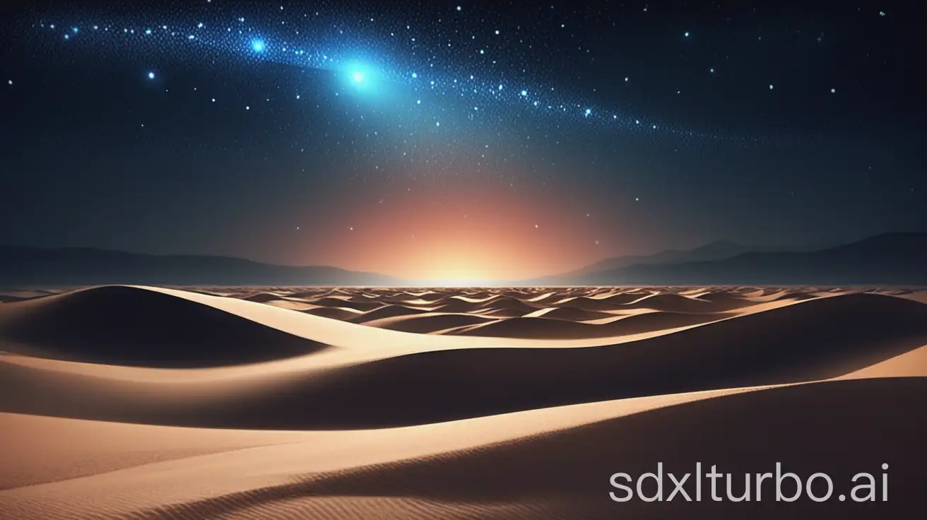 Starry-Sky-and-Flickering-Sands-in-the-Vast-Void