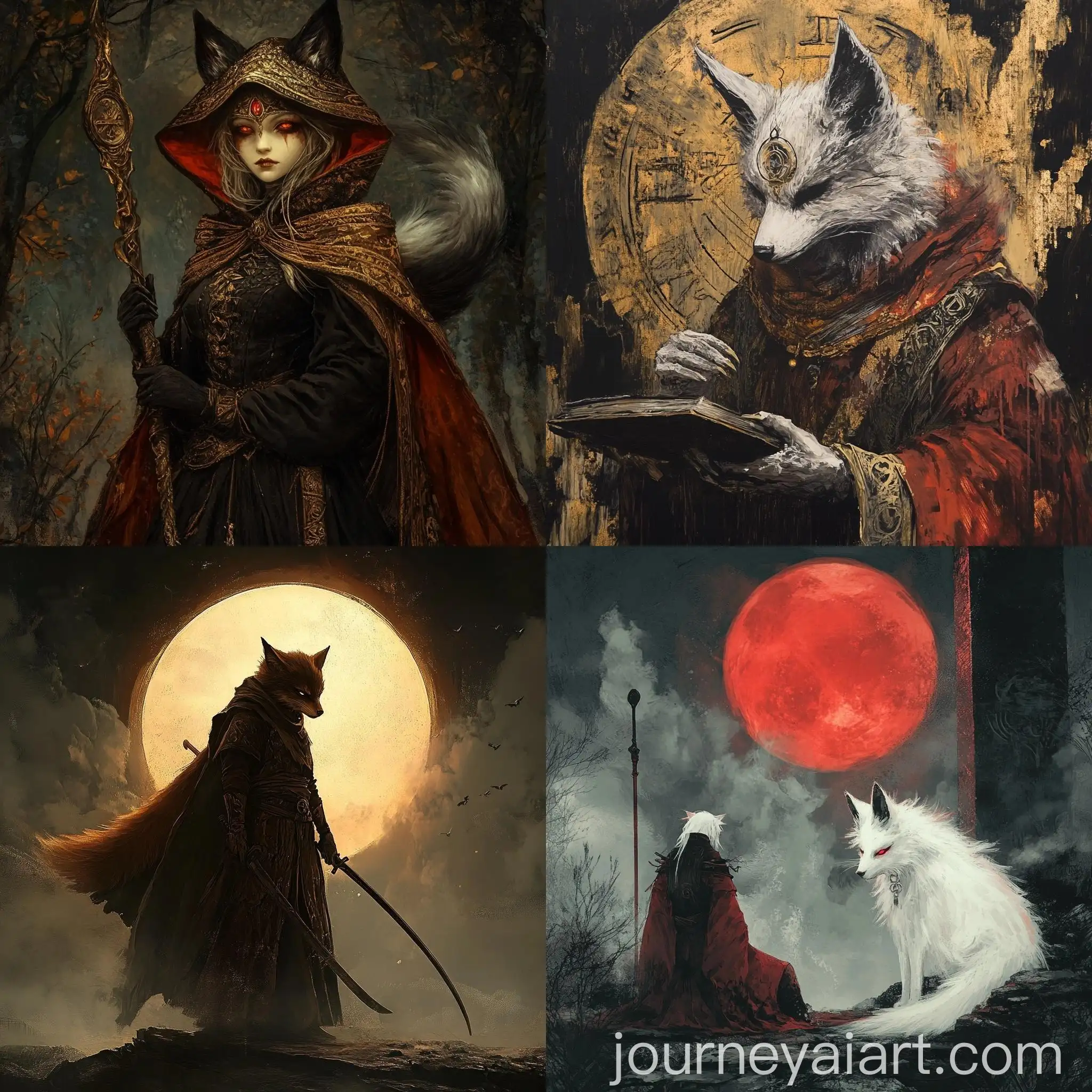 Dark-Fantasy-Art-Kitsune-Pilgrim-Cursed-with-Divine-Powers