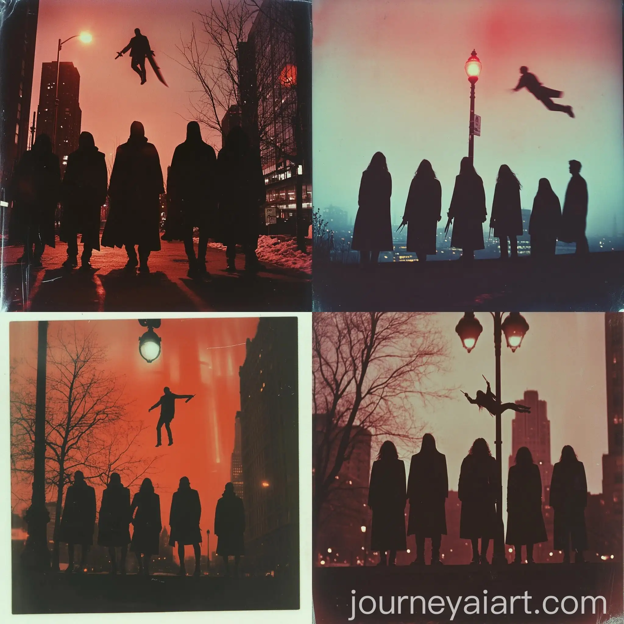 Mysterious-Group-in-Urban-Twilight-with-Red-Street-Lamps