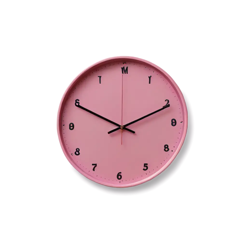 Pink-Wall-Clock-PNG-Image-HighQuality-Transparent-Clock-Illustration-for-Digital-and-Print-Use