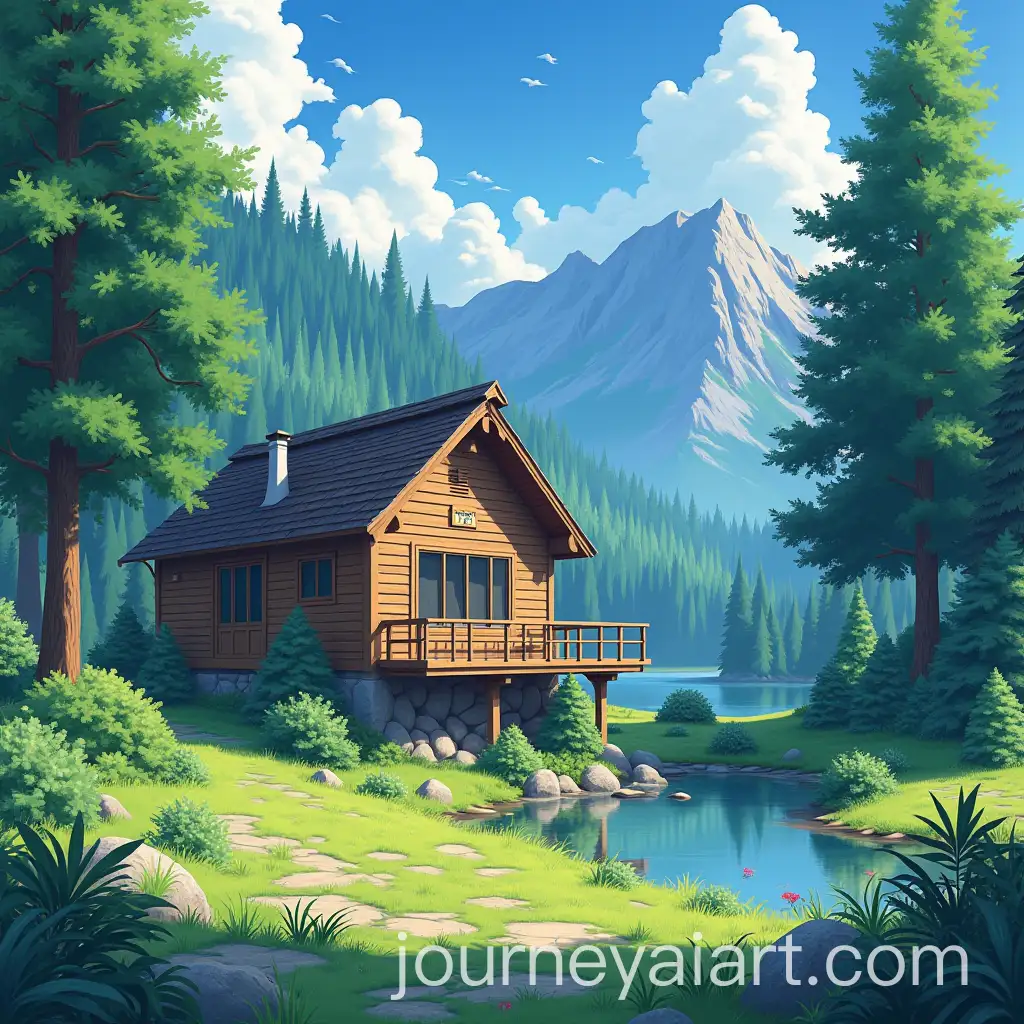 Anime-Style-Realistic-Cabin-in-Nature-8K-Digital-Art