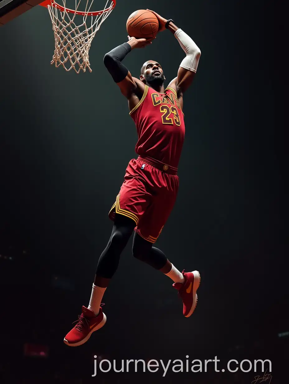 LeBron-James-Dunking-in-Dark-Fantasy-Setting