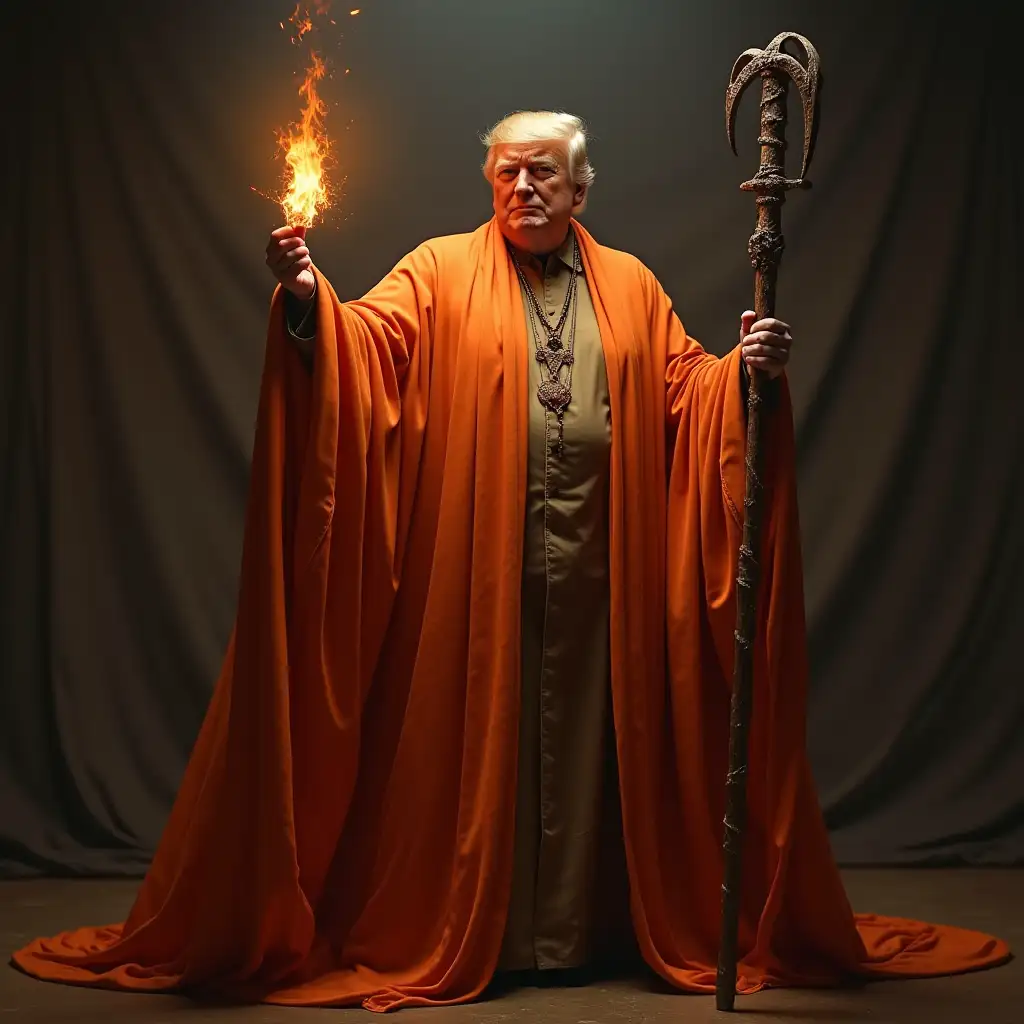 Full-Body-Shot-of-Donald-Trump-as-an-Evil-Wizard-in-Orange-Robes-Holding-a-Magic-Staff